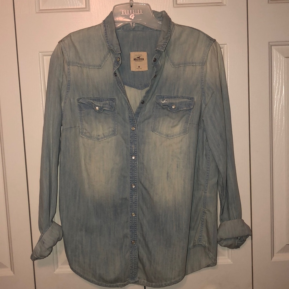 Over-Sized Denim Button Up